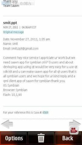 Saavn Music App Coming Soon To Symbian 1 Message to Saavn Music by Smit Popat