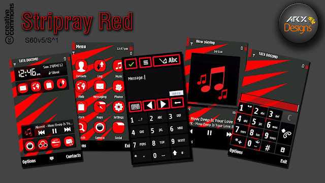 Nokia Belle Stripray Red Theme Nokia Belle Stripray Red theme