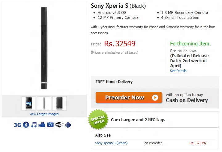 Xperia S@Flipkart Sony Xperia S