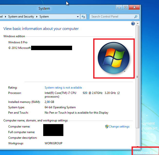 Windows 8 Is Still Being Worked Upon! 5 Windows 8 pro system info