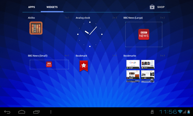 Micromax Funbook-Widgets Menu Micromax Funbook Review - Tablet powered with Android 4.0 ICS