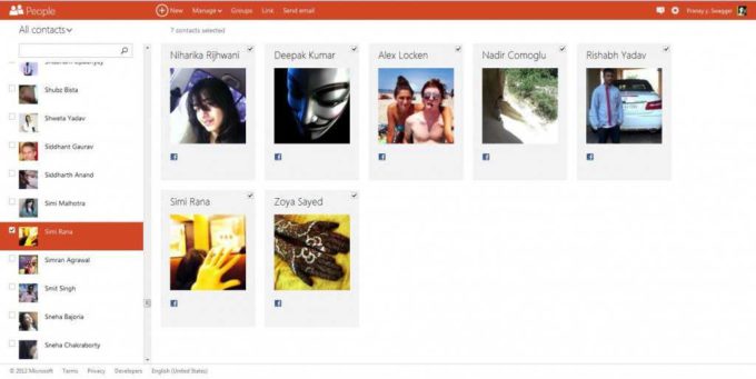 Outlook.com - Microsoft'S Stronghold On Metro Style 5 Contacts improved