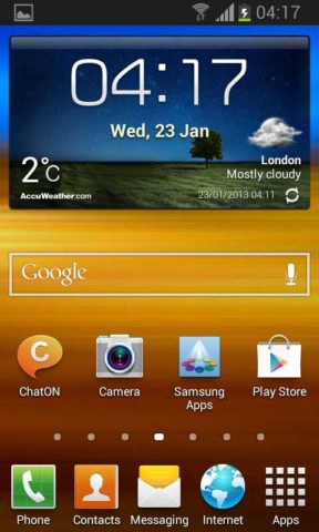 Samsung Galaxy S Ii Jelly Bean Update Starts Rolling Out 2 Samsung Galaxy S II Jelly Bean Homescreen