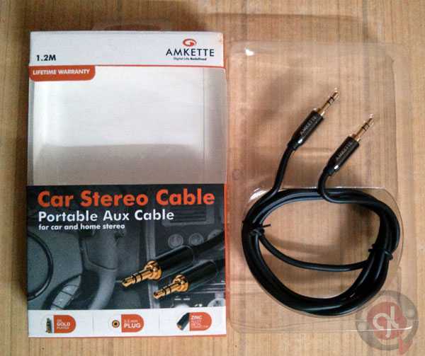 Amkette Car Stereo Aux Cable 1.2M - Review 2 Amkette Car Stereo Aux Cable 1.2M Package
