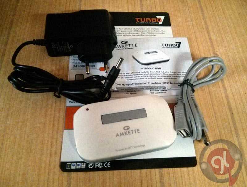 Amkette Turbo 7 Port Usb Hub - Review 4 Amkette Turbo 7 Port USB Hub Package contents