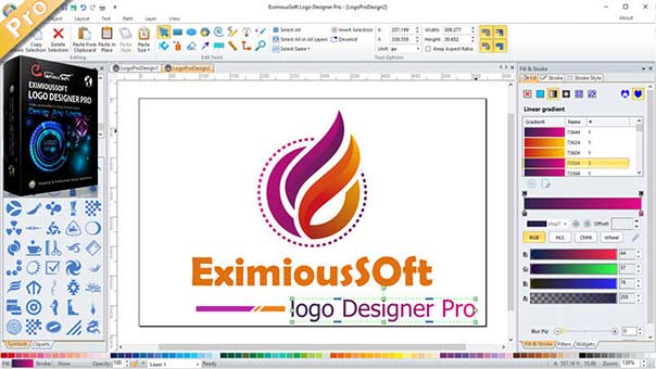 8 Best Logo Making Software For Creating Professional Logos 6 Eximioussoft Logo Designer Pro Logo Making Software